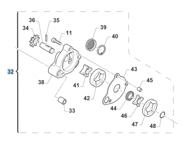 Ölpumpe kpl. 530 4T, # F32508.530.